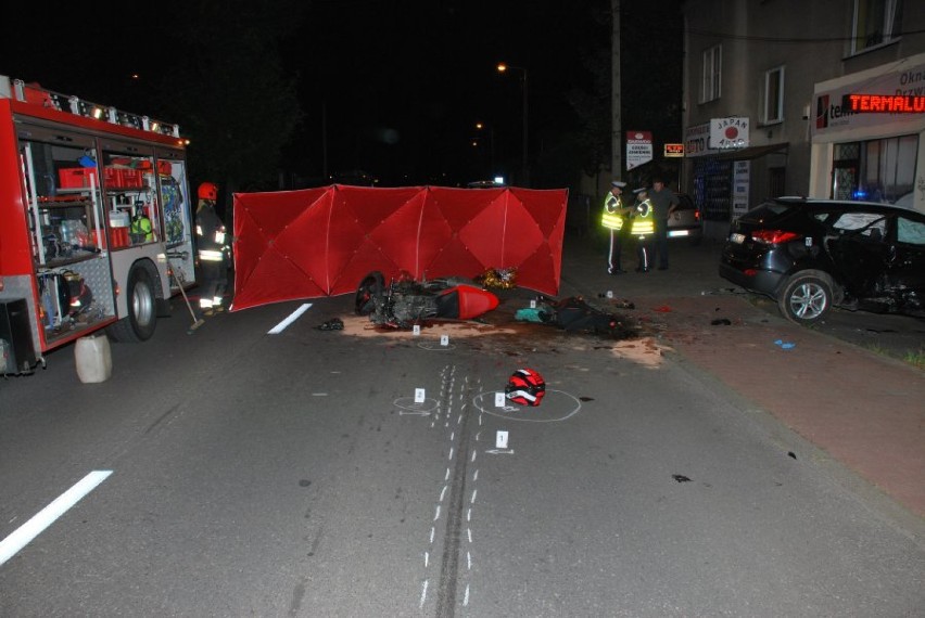 Śmiertelny wypadek motocyklisty w Katowicach