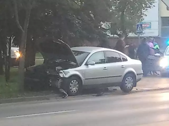 Na ulicy Laubitza w Inowrocławiu doszło do zderzenia dwóch samochodów