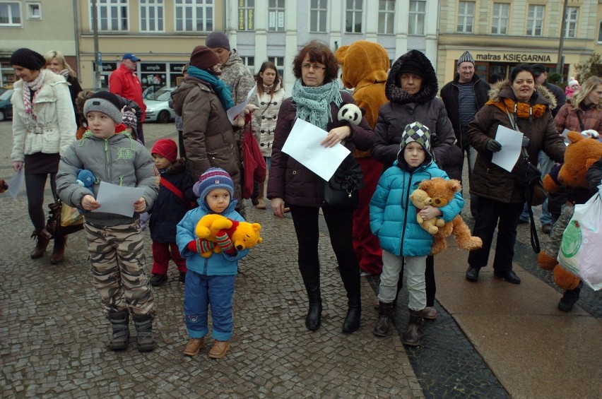 Happening w Słupsku: Puchatek i cała reszta na Starym Rynku [ZDJĘCIA]