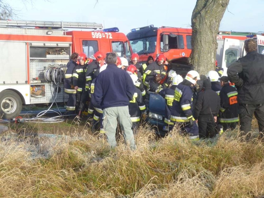 Wypadek na trasie Wronki - Sieraków