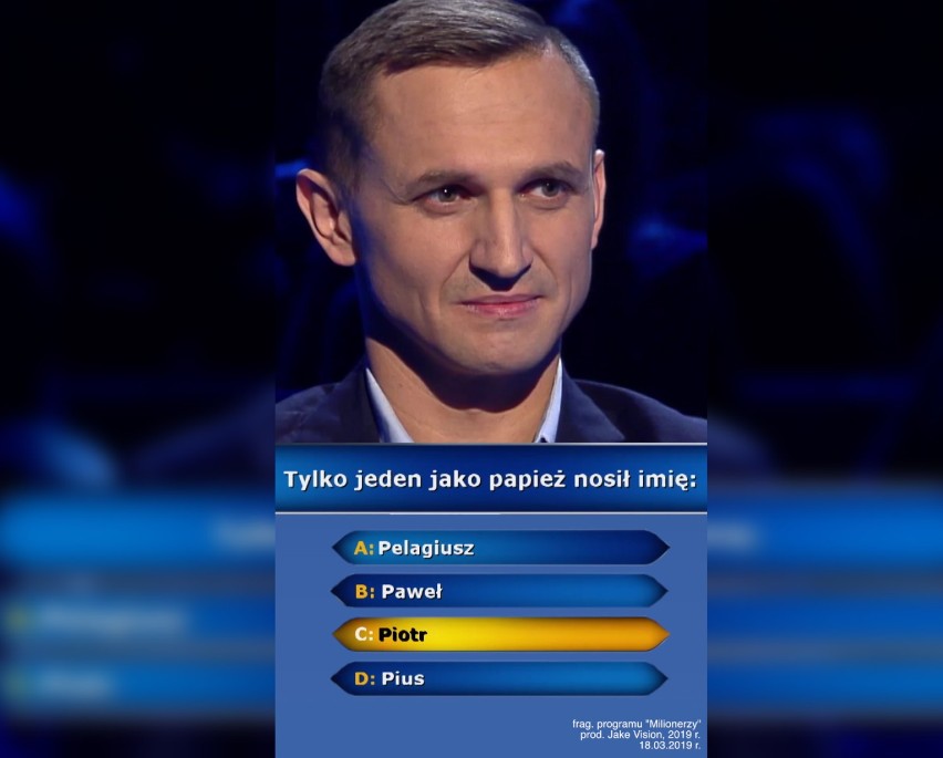 Jarosław Kukiełka z Piotrkowa wygrał w "Milionerach" 40...