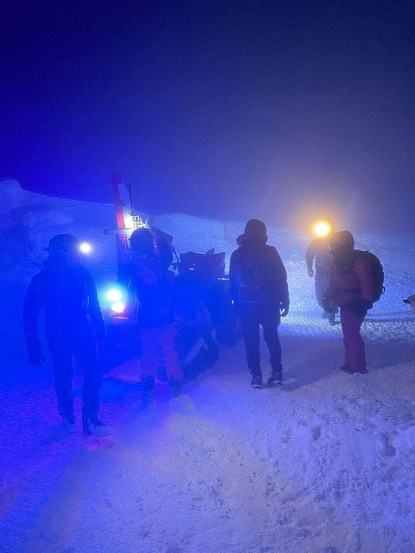 Karkonoska Grupa GOPR uratowała pięć osób na Śnieżnych...