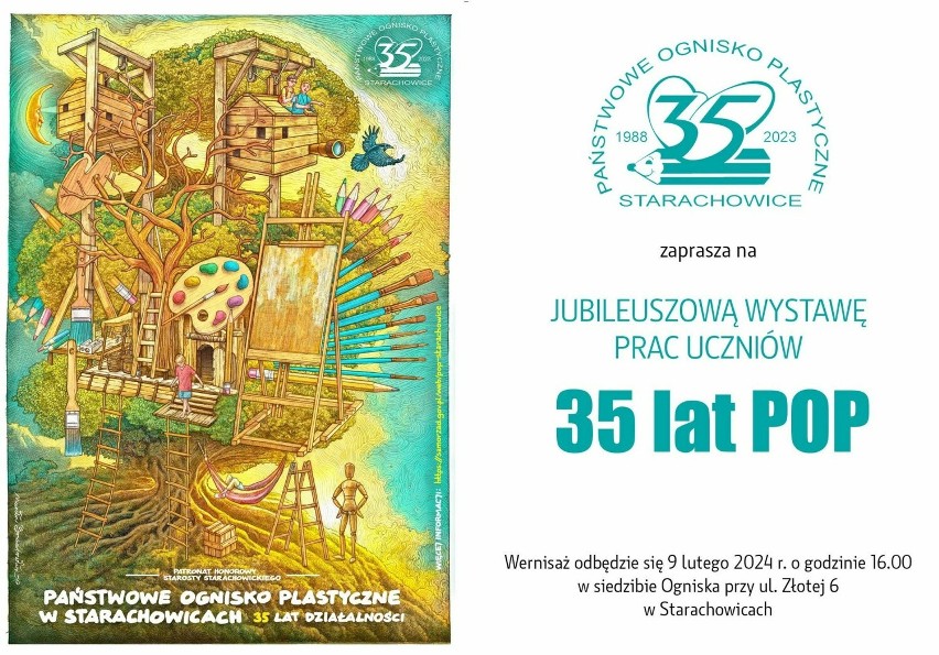 Plakat jubileuszu 35-lecia Państwowego Ogniska Plastycznego...