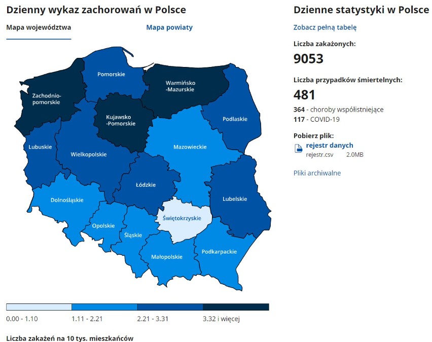 Małopolska zachodnia. 62 nowe przypadki zakażenia koronawirusem w regionie. Cztery osoby z COVID 19 nie żyją
