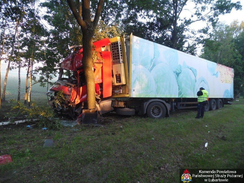 Wola Lisowska: Kierowca ciężarówki prawdopodobnie zasnął i...