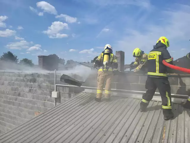 Pożar w Brąszewicach. Płonęła hala - straty 150 tysięcy, uratowanie mienie za milion