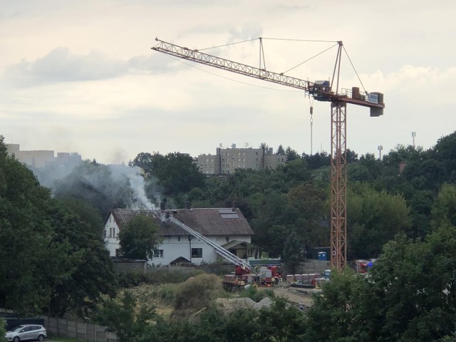 Pożar dworku Wrzosków w Sosnowcu