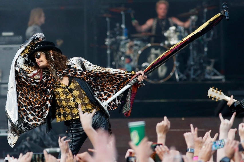 Steven tyler of us band aerosmith performs at the calling...