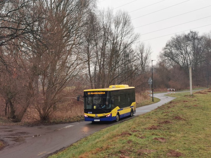 Autobusy nowej linii nr 21 w Kaliszu manewrują po ścieżce...