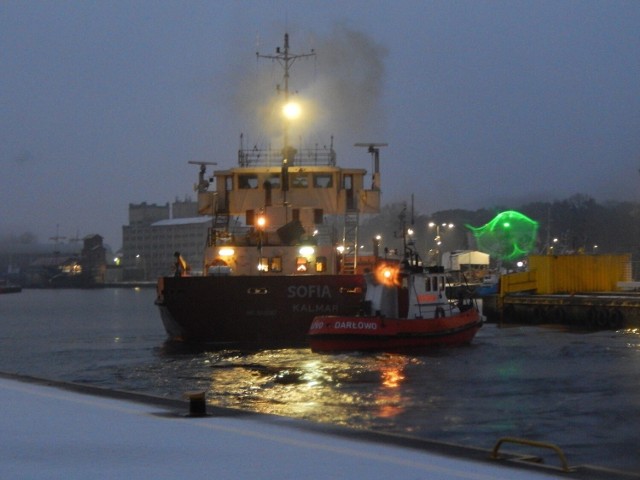8 stycznia do portu w Ustce wpłynęła Sofia. Szwedzki cargo przywiózł 1800 ton kruszywa. 