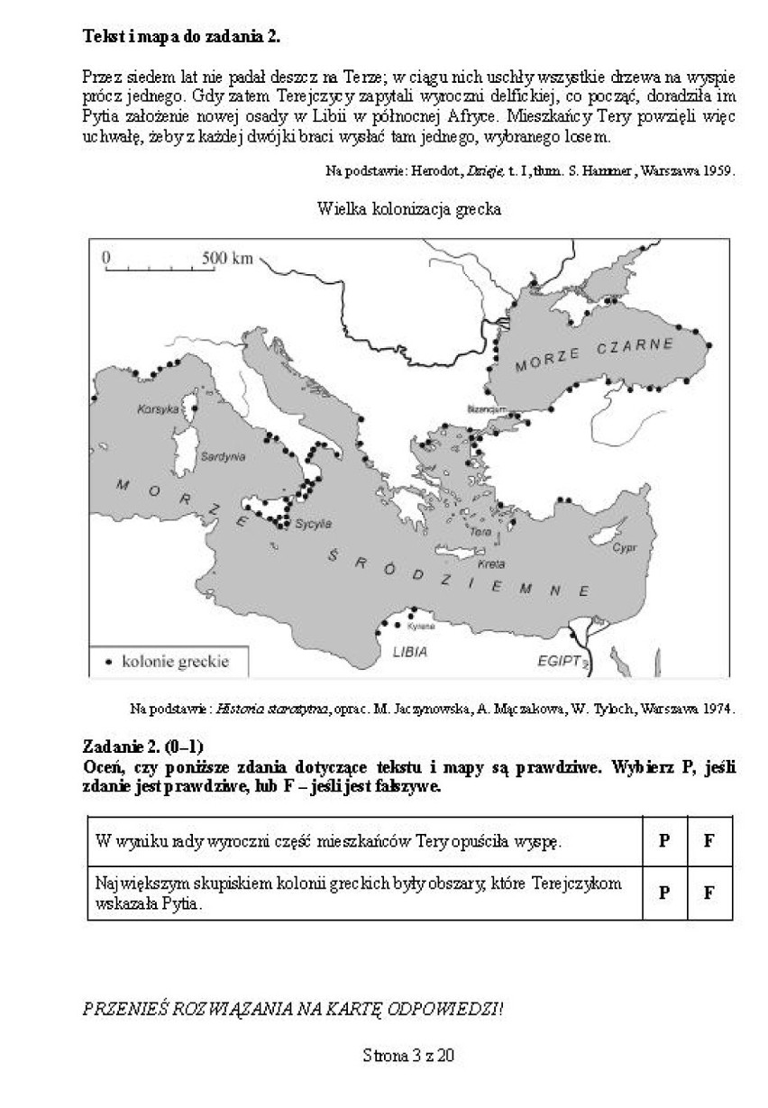 Egzamin gimnazjalny 2014. Historia i WOS