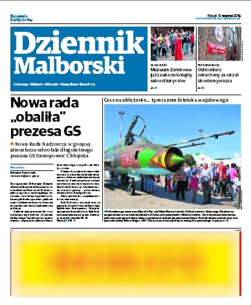 Czytaj nowy "Dziennik Malborski". Ochroniarz oskarżony za postrzelenie włamywacza