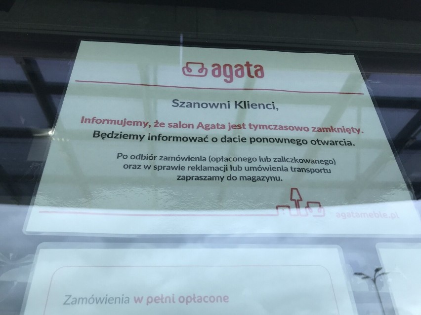 Sieć Agata zamknęła salon pod Słupskiem. Kłopoty z nowym budynkiem