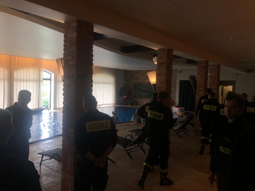 Strażacy z Nowego Tomyśla i Grodziska odbyli ćwiczenia w Hotelu REMES w Opalenicy