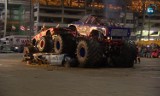 Monster Trucki zgniatały auta pod stadionem na Bułgarskiej [WIDEO]