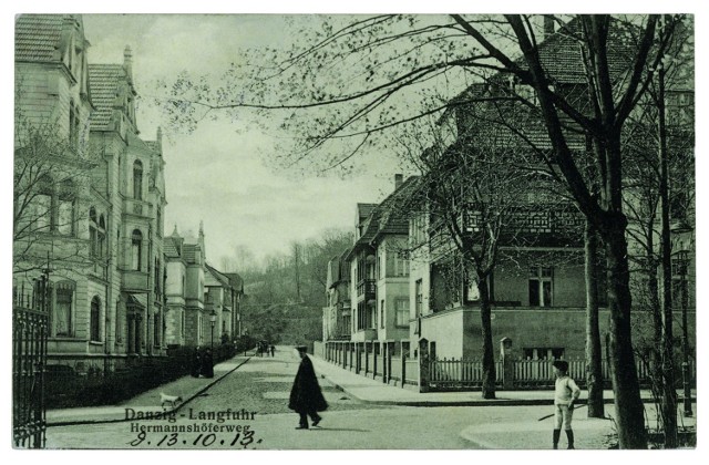 Skrzyżowanie Hermannshöferweg (ul. Wasowskiego) z Johannisthal (ul.  Matejki), ok. 1912