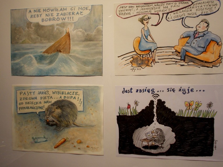 Rysunek satyryczny Adama Rybarczyka "Kiedy my się w końcu pisać nauczymy?!"