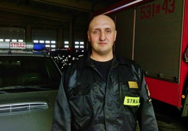 Rajmund Lidacki jest strażakiem sieradzkiej PSP