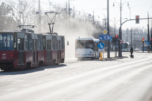 Autobus i tramwaj na Al. Jana Pawła II