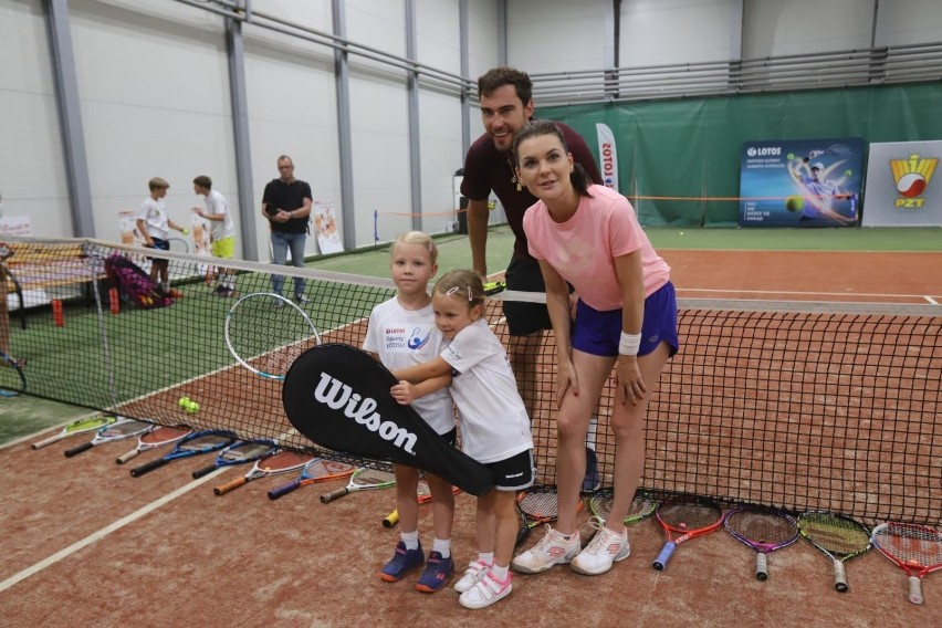 11.07.2021.Bytom. Agnieszka Radwańska i Jerzy Janowicz w...