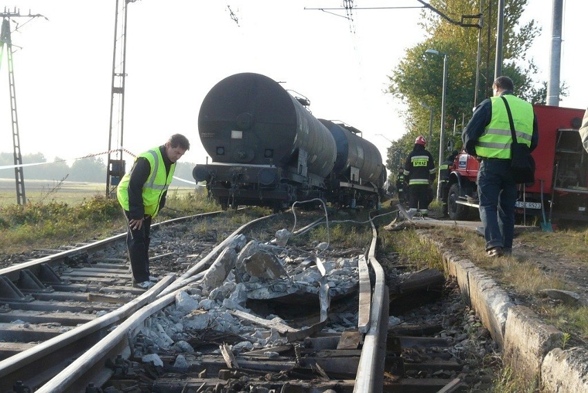 Wykolejenie pociągu towarowego w Brzustowie koło Tomaszowa Mazowieckiego [ZDJĘCIA]