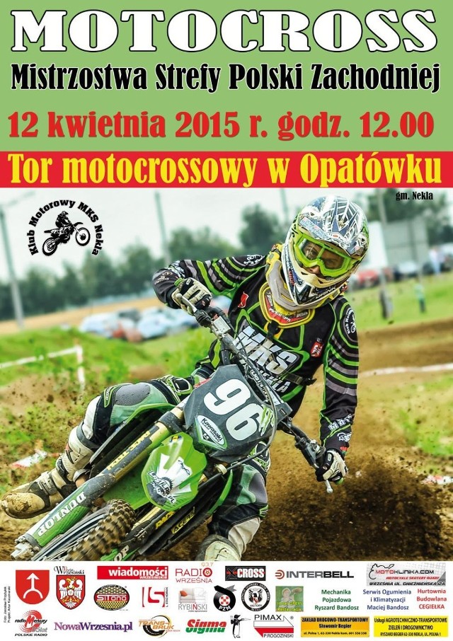 12 kwietnia o godz. 12.00 na torze Magiera w Opatówku odbędą się pierwsze w tym sezonie zawody motocrossowe organizowane przez MKS Nekla.