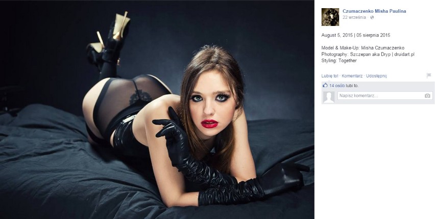 Ukrainka Misha Czumaczenko nago w CKM. Sexy sesja uczestniczki TOP MODEL
