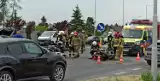 Wypadek w Tyczynie z udziałem motocyklisty. Karetka pogotowia zabrała go do szpitala [WIDEO]