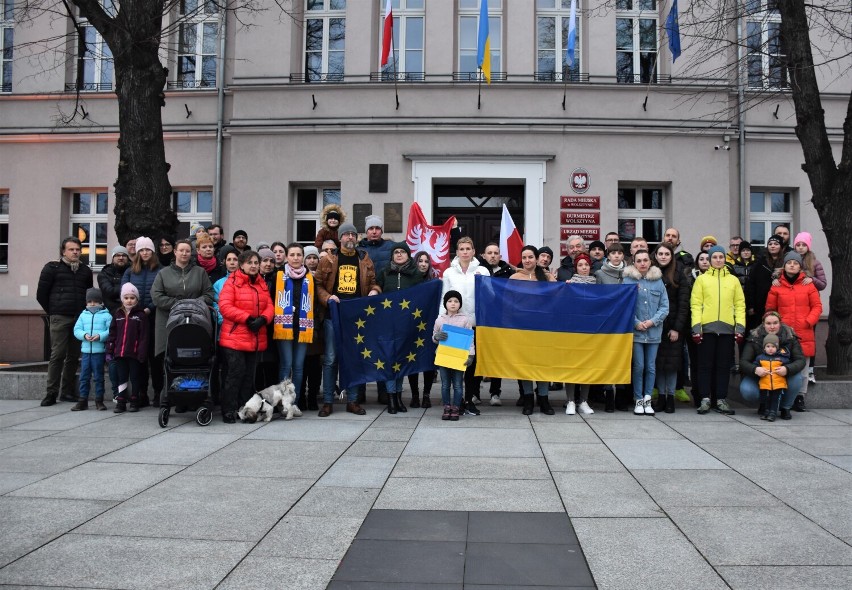 Wolsztyn: Manifestacja poparcia dla Ukrainy