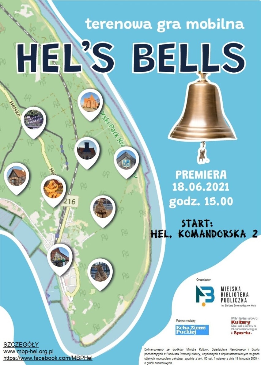 Hel’s Bell’s: biblioteka rusza z mobilną grą dla mieszkańców i turystów. Chodź po Helu, wykonuj zadania i poluj na nagrody. Start 18 czerwca