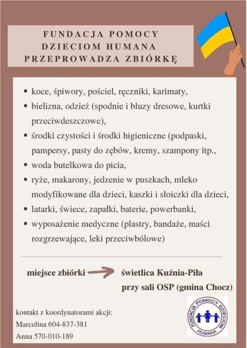 Lista potrzebnych rzeczy