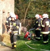 Pożar budynku gospodarczego w gminie Przystajń FOTO