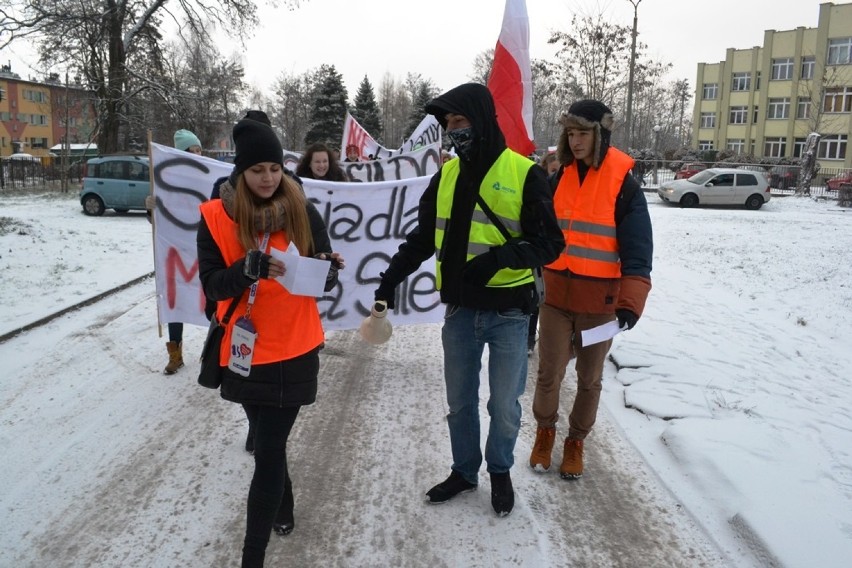 Marsz poparcia dla ZS Silesia w Czechowicach-Dziedziach