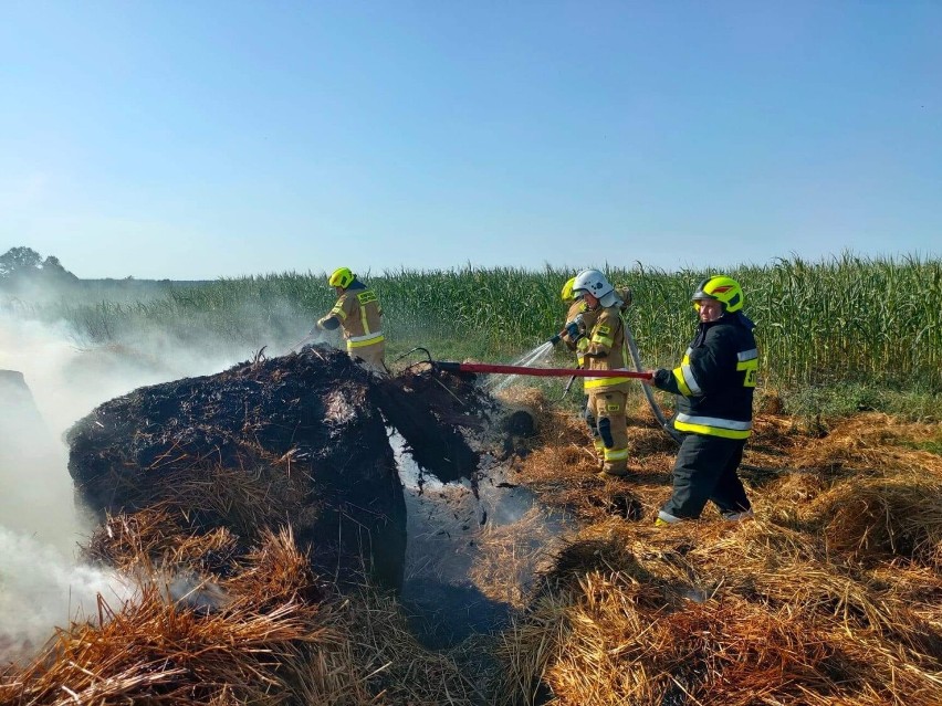 Liczne pożary na polach. Kolejny pracowity dzień strażaków z powiatu wieluńskiego