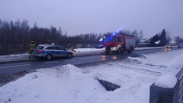 Skoda dachowała na ulicy Szymanowskiego w Marklowicach