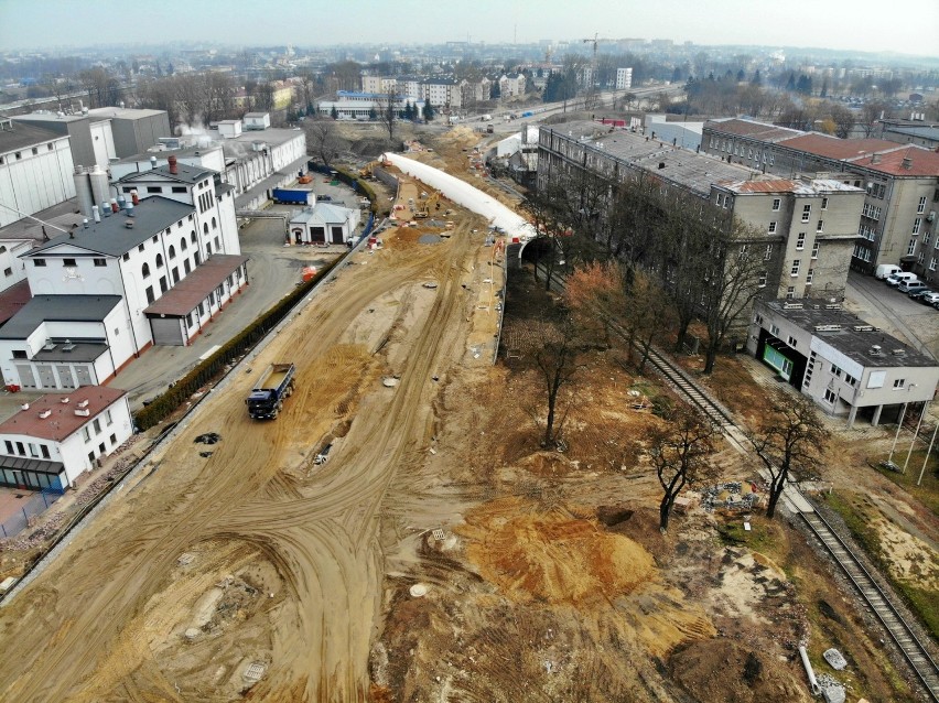 Co się dzieje na przebudowywanej ul. Wrotkowskiej? Zobacz zdjęcia z drona