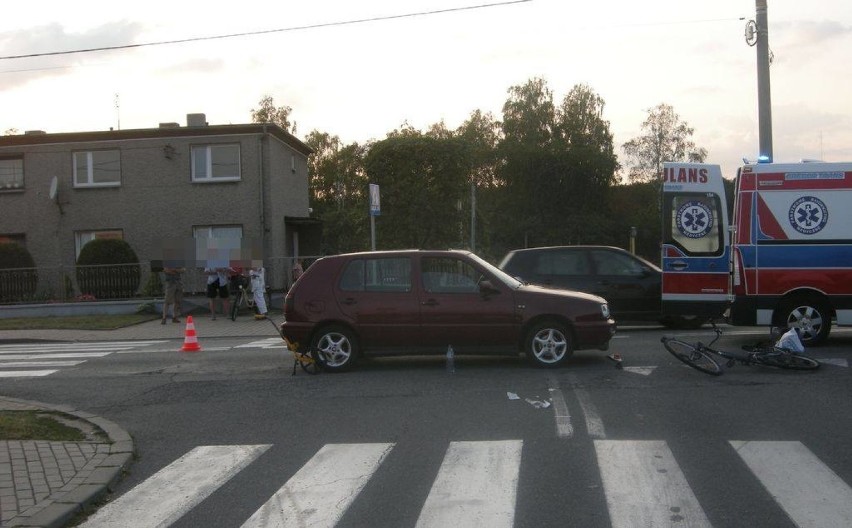 Potrącenie rowerzystki w Krapkowicach.