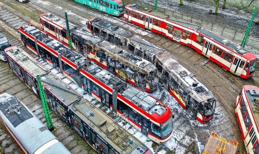 Przyczyna pożaru tramwajów w Gdańsku