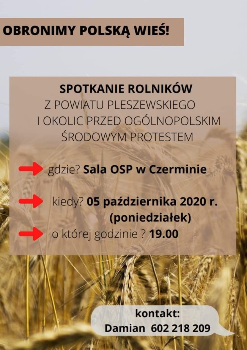 Rolnicy przygotowują się do ogólnopolskiego strajku. Spotkanie organizacyjne już w poniedziałek w sali OSP w Czerminie