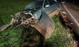 Wypadek samochodu na drodze krajowej nr 36 w Kuklinowie [ZDJĘCIA]