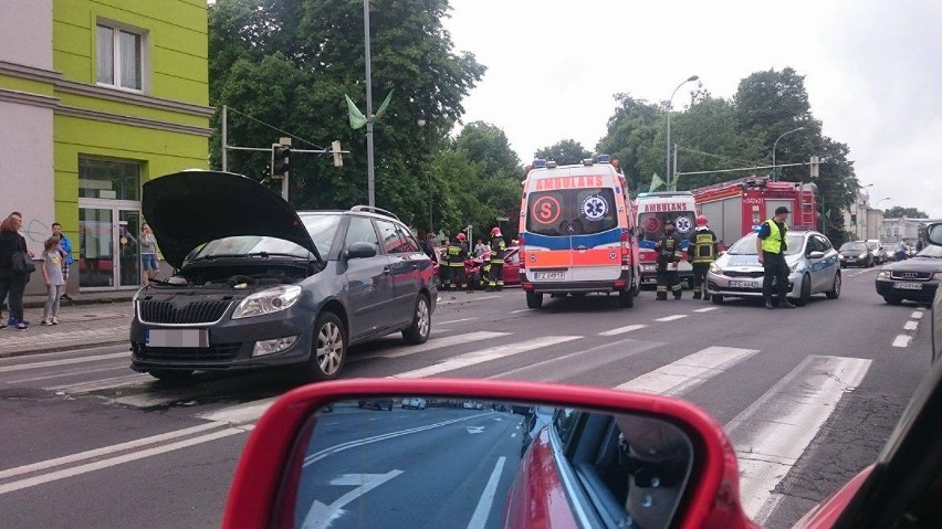 Do wypadku doszło an skrzyżowaniu ulic Westerplatte i...