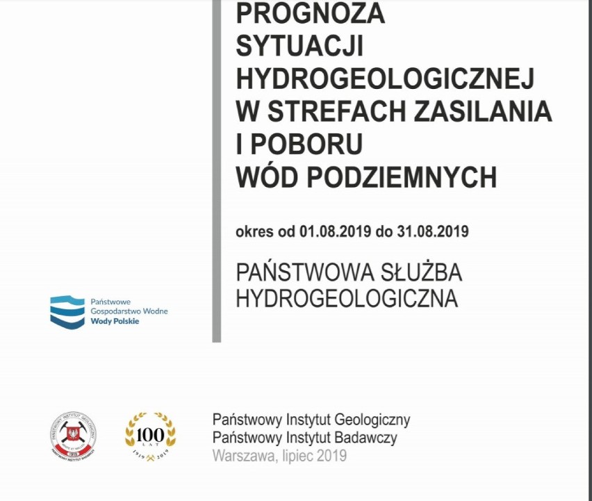 Prognoza hydrologiczna na sierpień 2019