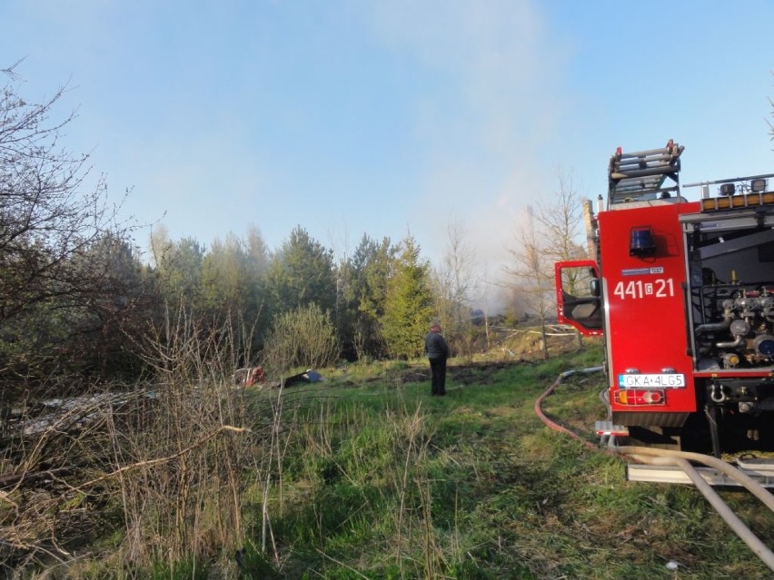 Pożar niezamieszkałego budynku w Kartuzach