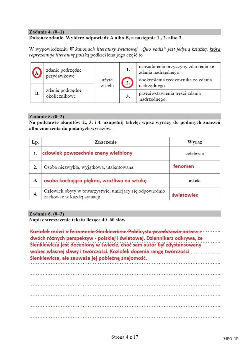 Matura 2017. Język polski poziom podstawowy [ODPOWIEDZI, ARKUSZE CKE]