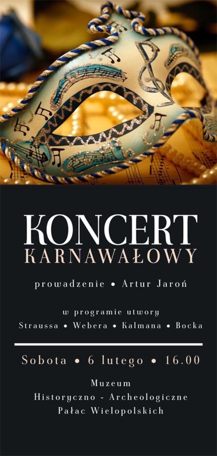 Plakat koncertu karnawałowego.