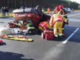 Katastrofa drogowa - ćwiczenia służb ratunkowych