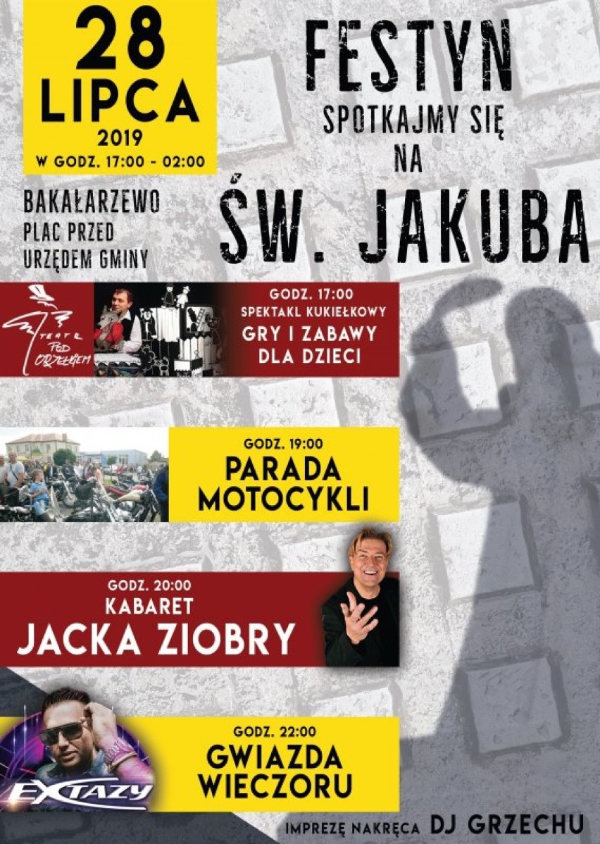 Spotkajmy się na świętego Jakuba w Bakałarzewie. Parada motocykli, kabaret i dużo muzyki [PROGRAM]