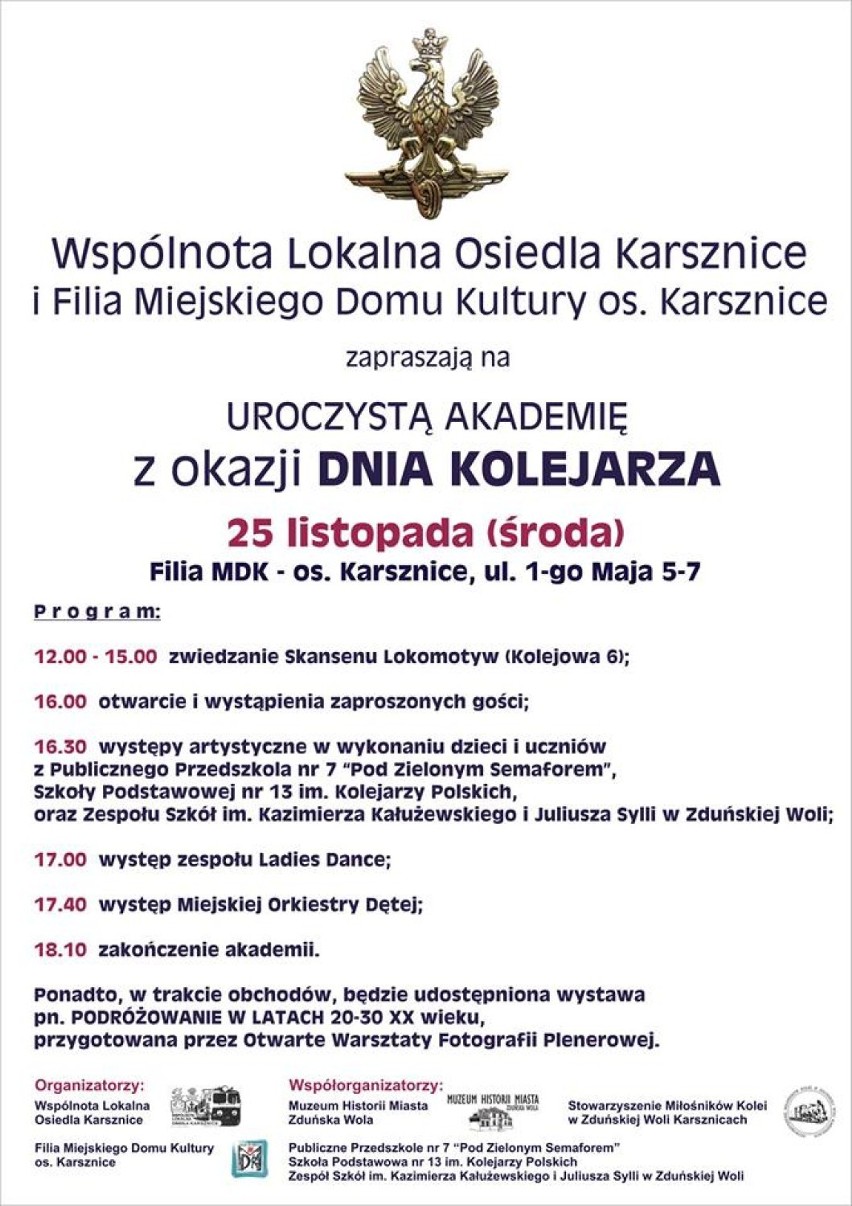 Dzień kolejarza w Karsznicach [program]