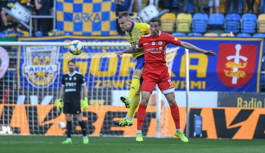 Adam Danch w meczu Arka Gdynia - Miedź Legnica 25.04.2019