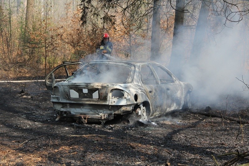 Syców: Napad na jubilera, pożar auta w lesie